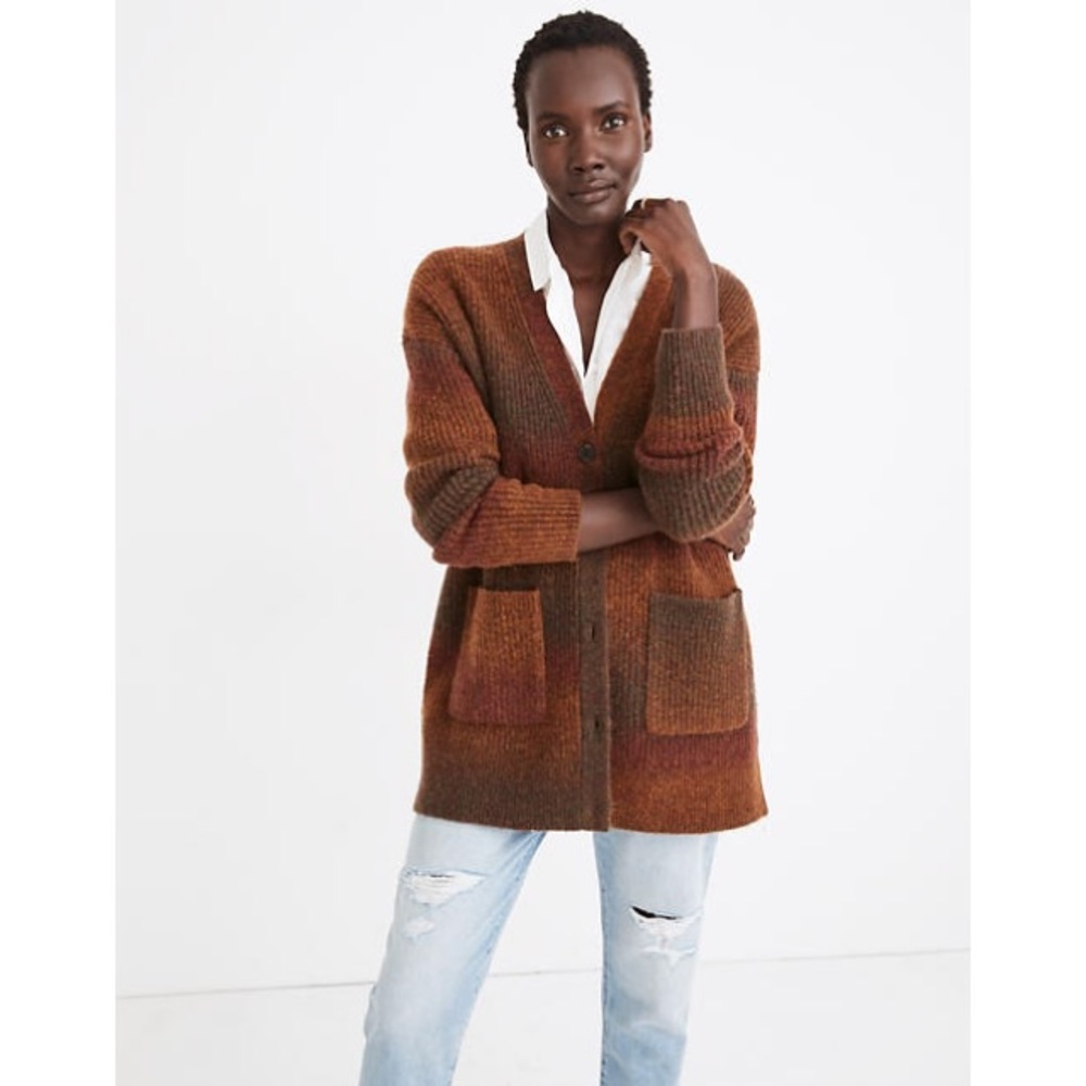 Madewell Space-Dyed Maysfield Cardigan Sweater